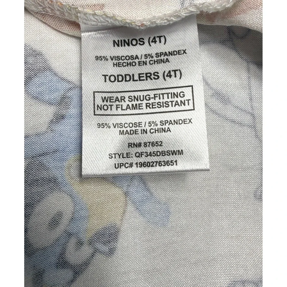 Bluey Toddler Unisex‎ 4T One Piece Pajamas Zip Front Viscose Bingo Snug Fit NWT